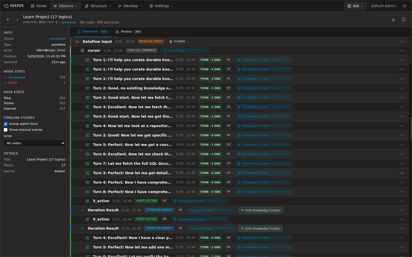 Dataflow replay